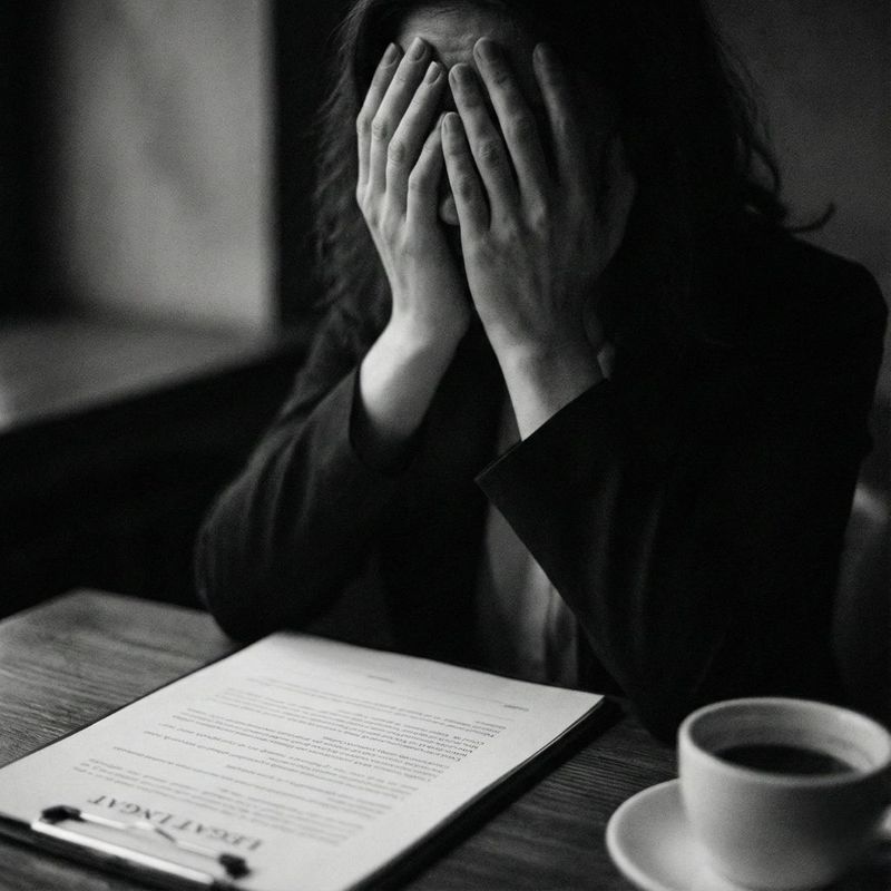 Person showing emotional distress representing sudden passion and legal provocation.